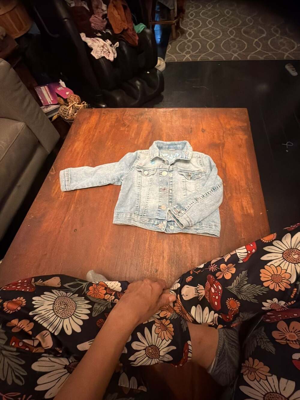 Justice Girls Born To Be A Unicorn Embroidered Denim Jacket